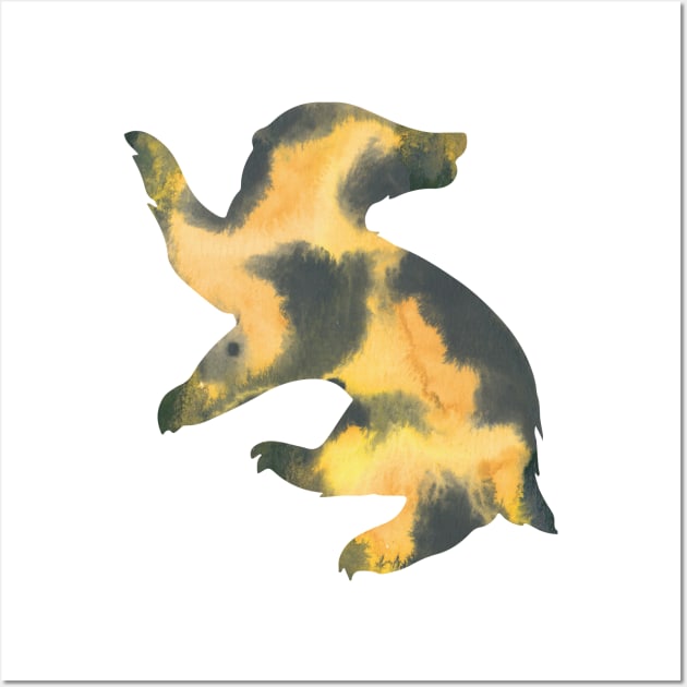 House Badger Watercolor Wall Art by calligraphynerd